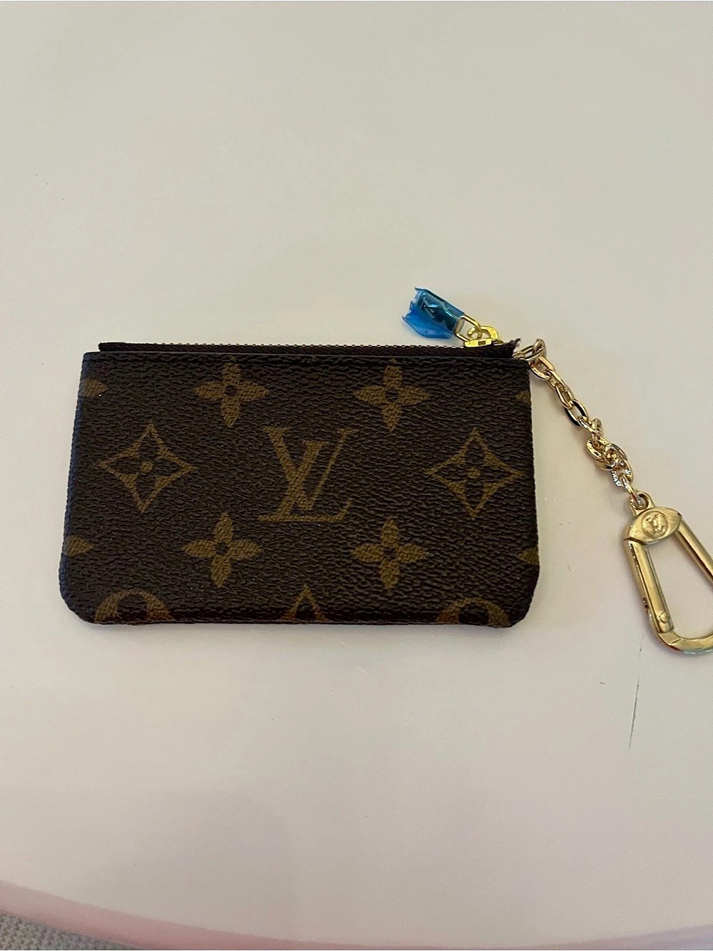 Louis Vuitton Pochette Cles Monogram Wallet Brown